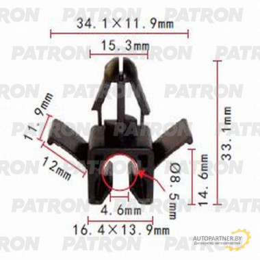 Держатель пластмассовый PATRON TOYOTA / P37-1031