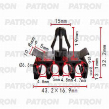 Держатель пластмассовый PATRON Lexus,Toyota / P37-1033