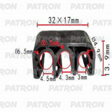 Держатель пластмассовый PATRON Lexus,Toyota / P37-1035