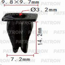 Фиксатор пластиковый PATRON MERCEDES, BMW / P37-1058