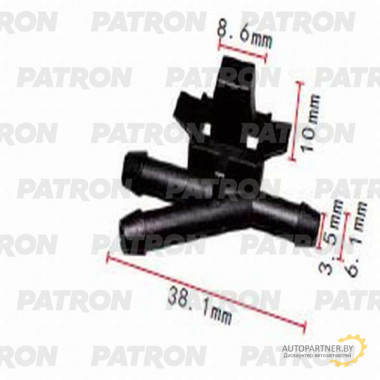 Соединитель трубки PATRON  / P37-1062