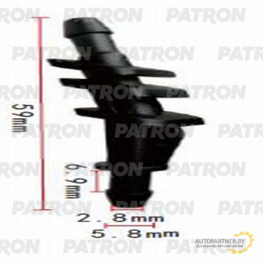 Соединитель трубки PATRON  / P37-1064