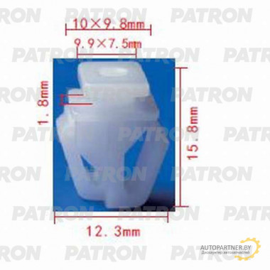 Клипса пластмассовая PATRON Acura,Honda / P37-1065