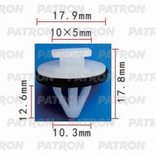 Клипса пластмассовая PATRON Lexus,Toyota / P37-1066