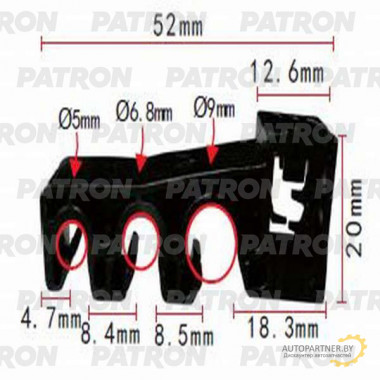 Держатель пластмассовый PATRON Lexus,Toyota / P37-1072