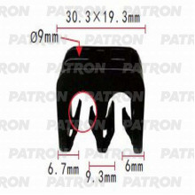 Держатель пластмассовый PATRON Lexus,Toyota / P37-1074