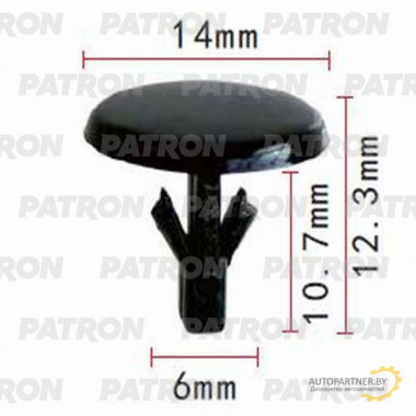Клипса пластмассовая PATRON Mazda / P37-1084