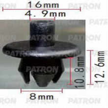 Клипса пластмассовая PATRON GM,Hyundai,Kia,Opel / P37-1086