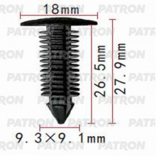 Клипса пластмассовая PATRON Mercedes / P37-1087