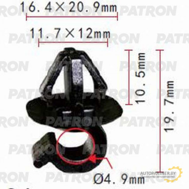 Держатель пластмассовый PATRON TOYOTA / P37-1088
