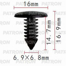Клипса пластмассовая PATRON GM / P37-1092