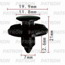 Клипса пластмассовая PATRON Subaru / P37-1103