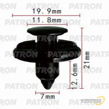 Клипса пластмассовая PATRON Subaru / P37-1103
