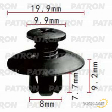Клипса пластмассовая PATRON Hyundai,Infiniti,Kia,Nissan / P37-1117
