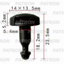 Клипса пластмассовая PATRON NISSAN / P37-1131