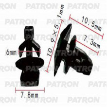 Клипса пластмассовая PATRON Acura,Honda / P37-1133