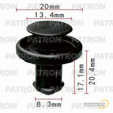 Клипса пластмассовая PATRON Lexus,Toyota / P37-1139