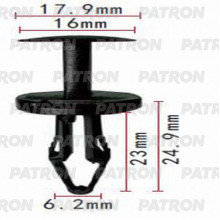Клипса пластмассовая PATRON GM,FORD / P37-1140
