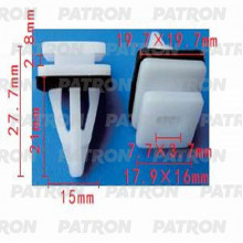 Клипса пластмассовая PATRON Acura,Honda / P37-1143