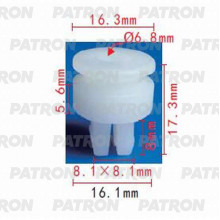 Фиксатор пластиковый PATRON Subaru / P37-1145