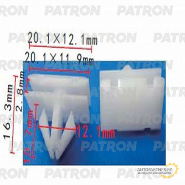 Клипса пластмассовая PATRON Chevrolet,GM / P37-1159