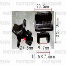 Клипса пластмассовая PATRON Lexus,Toyota / P37-1161