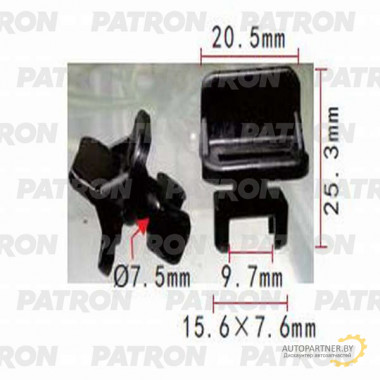 Клипса пластмассовая PATRON Lexus,Toyota / P37-1161