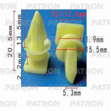 Клипса пластмассовая PATRON Lexus,Toyota / P37-1163