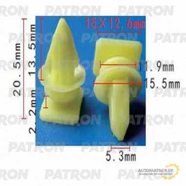 Клипса пластмассовая PATRON Lexus,Toyota / P37-1163
