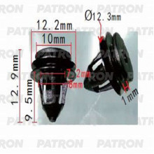 Клипса пластмассовая PATRON Jaguar, Audi,Seat,Skoda,Volkswagen / P37-1169