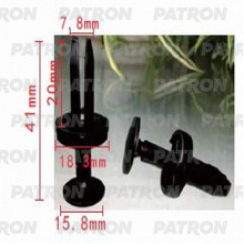Клипса пластмассовая PATRON Chrysler,Dodge,GM,Jeep / P37-1183