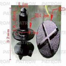 Клипса пластмассовая PATRON GM / P37-1184