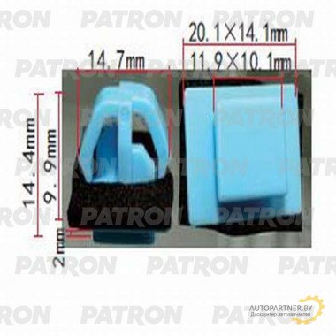 Клипса пластмассовая PATRON Hyundai,Kia / P37-1187