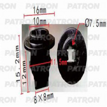 Фиксатор пластиковый PATRON Infiniti,Nissan / P37-1191