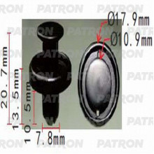 Клипса пластмассовая PATRON Lexus,Subaru,Toyota / P37-1193