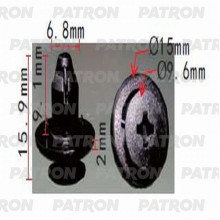 Клипса пластмассовая PATRON Lexus,Subaru,Toyota / P37-1194