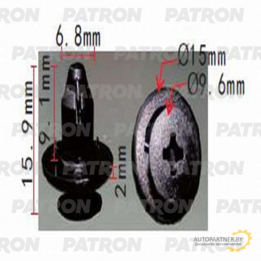 Клипса пластмассовая PATRON Lexus,Subaru,Toyota / P37-1194
