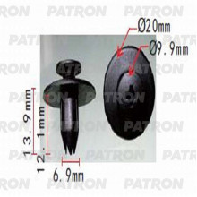 Клипса пластмассовая PATRON Subaru / P37-1199