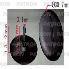 Клипса пластмассовая PATRON Mercedes / P37-1204