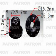 Гайка пластмассовая PATRON Audi,Seat,Skoda,Volkswagen / P37-1222
