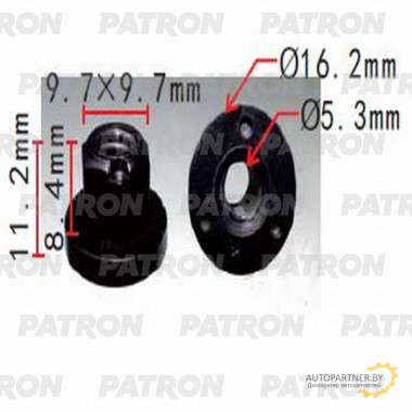Гайка пластмассовая PATRON Audi,Seat,Skoda,Volkswagen / P37-1222