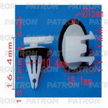 Клипса пластмассовая PATRON GM / P37-1227