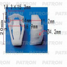 Фиксатор пластиковый PATRON Audi,Seat,Skoda,Volkswagen / P37-1236