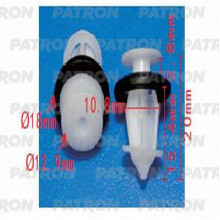 Фиксатор пластиковый PATRON TOYOTA / P37-1237