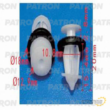 Фиксатор пластиковый PATRON TOYOTA / P37-1237