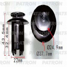 Клипса пластмассовая PATRON Lexus,Toyota / P37-1248
