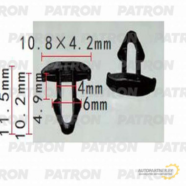 Клипса пластмассовая PATRON Lexus,Toyota / P37-1250