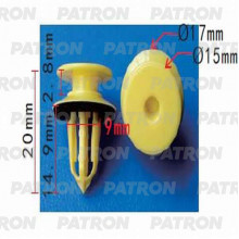 Клипса пластмассовая PATRON Chevrolet,GM / P37-1252