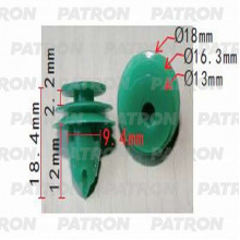 Клипса пластмассовая PATRON Acura,Honda / P37-1254