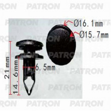 Клипса пластмассовая PATRON Acura,Honda / P37-1255